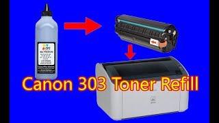 How to Canon 303 toner refilling,12a/103/303/703lCaanon 2900 printer refill