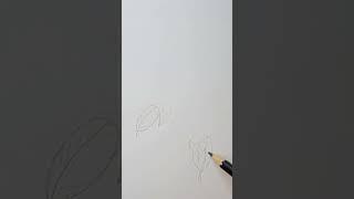 How to draw a curved leaves#shorts #art