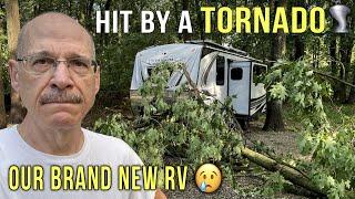 A tree CRASHED onto the ROOF of our NEW RV! But we were SO lucky!