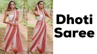 HOW TO DRAPE A DHOTI SAREE | Monalisha Mahapatra