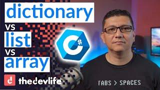 C# Array vs Dictionary vs List a Beginners Guide in .NET