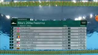 James Guy (and Becky Adlington) Cry after Tom Dean wins Gold on the Men's 200m Freestyle