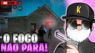 FREE FIRE AO VIVO ️ 4v4 ️JOGANDO COM INSCRITOS NA RESENHA ️ RUMO AOS 5K️ EMULADOR FREE FIRE ️