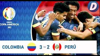 Colombia VS Perú  Resumen y Goles (3-2) {2021}