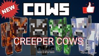 MORE COWS ADDON|CREEPER COW,ICE COW,MAGMA COW,|MINECRAFT BEDROCK WORKING MODS|2020 JUNE|