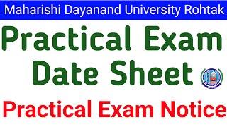 Mdu Practical Exam Date out || MDU Practical exam date sheet || mdu special chance practical notice