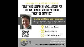 Ignasi Florensa Ferrando, "Anthropological Theory of Didactics in Engineering Education"