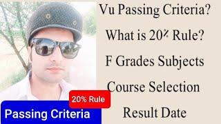 Vu 20% Rule in Exam| Vu Passing Criteria 2021| Vu Result Spring 2021| Vu 20% Passing rule|Faizan Ali