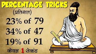 Percentage (प्रतिशत) निकलने की सबसे शानदार  Trick | Calculate Percentage Within Seconds!