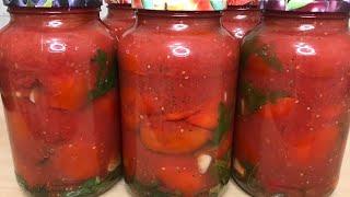 «ПОМИДОРЫ В ТОМАТНОМ СОУСЕ НА ЗИМУ» Вкусные и ароматные помидоры в густом томатном соке.