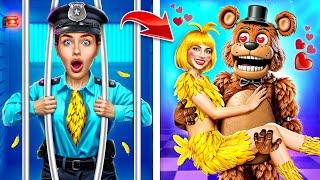 How to Become Chica! Extreme FNaF - Makeover! Five Nights At Freddy's in Jail!