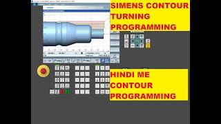 SINUMERIK 828/840 turning control|| contour Turning in Sinumerik control|| CNC Turning contour video