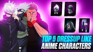 BEST ANIME DRESS COMBINATION FREE FIRE  | TOP 5 ANIME DRESS COMBINATION IN FREE FIRE | MUST WATCH