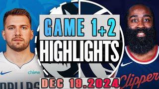 Dallas Mavericks Vs Los Angeles Clippers Game 1ST+2ND Highlights Dec 19,2024 NBA Season 2024-25