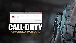 [FIX] call of duty advanced warfare couldn't write a file the hard drive is probably full