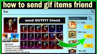 How to gift or send items to friends in PUBG mobile easily  new update BGMI