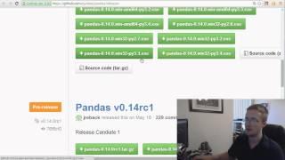 Pandas with Python 2.7 Part 1 - Downloading and dependencies