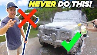5 HUGE MISTAKES people make when WASHING THEIR 4WDS! 4WDetail experts show how to do it properly.