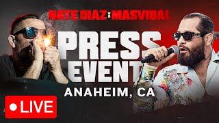 Nate Diaz vs Jorge Masvidal PRESS EVENT [LIVE]