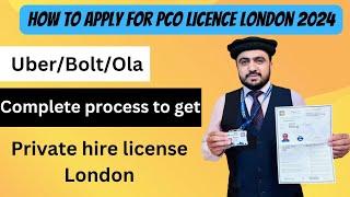 How to apply for PCO licence London 2024 |TFL PCO London complete application process,private hire