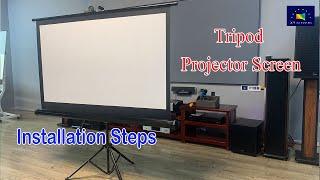 XY Screens Tripod Projector Screen installation Steps