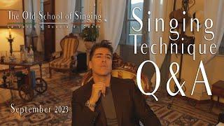 Maestro's Masterclass: Vocal Technique, Career, and Surprises | September 2023 Q&A