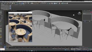 3DsMax Tutorials, Learn 3D Modeling a Restaurant Furniture in 3dsmax (Part 1)