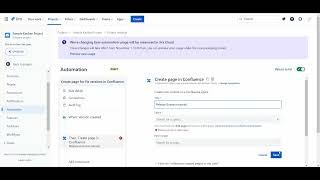 Create confluence page when a version is created