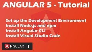 Angular 5 Tutorial - Development Environment - Install Node JS,NPM,Angular CLI,Visual Studio Code| 1