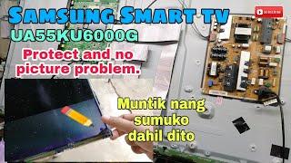 Samsung 55 Smart tv no picture and protect problem.