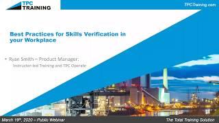 Best Practices for Work Skills Verification | TPC Training