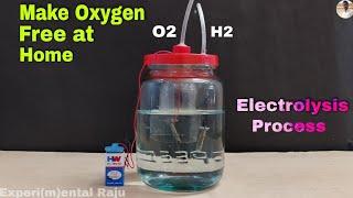 How To Make Oxygen gas At Home। Oxygen and Hydrogen from water। Electrolysis of water.