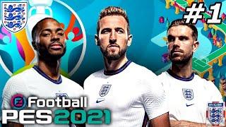PES 2021 England Euro 2020 Playthrough EP1 - IT'S COMING HOME?! (w/ PC Mods)