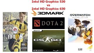 Intel HD Graphics 630 vs Intel HD Graphics 530 - Test Gaming