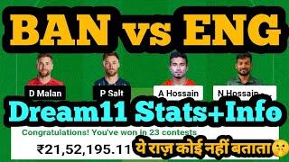 BAN vs ENG Dream11|BAN vs ENG Dream11 Prediction|BAN vs ENG Dream11 Team|