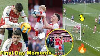 Final Day Heartbreak MomentsKai Havertz in Tears Declan Rice and Kids excite Fans,Arsenal news