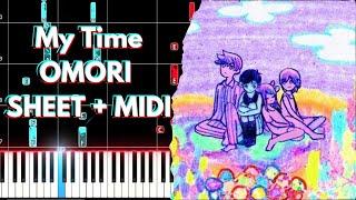 My Time - OMORI PIANO TUTORIAL SHEET + MIDI