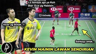 Saking Cepatnya Pukulan Petir Kevin Sanjaya di Depan Net, Marcus hanya jadi penonton