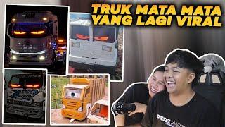 TRUK PASANG STROBO MATA‼️ TRUK MINIATUR GAK MAU KALAH - Reaction Truk