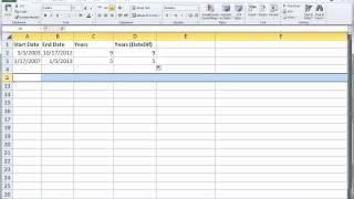 Excel DateDif Function