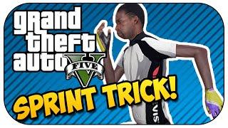 GTA 5 - How to Sprint WITHOUT Spamming Any Buttons! (Using First Person Trick)