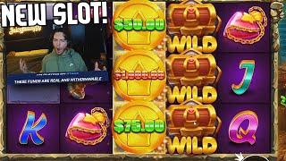 I tried TREASURE WILD with MAX COINS! *WEIRD GLITCH* (STAKE)