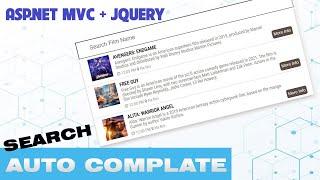 Search Autocomplete  In ASP.NET MVC | Using Jquery Ajax