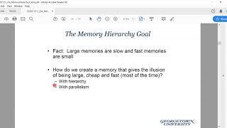 COSC 121: Memory Hierarchy, Cache Part 1