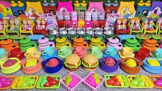 6 Minutes Satisfying with Unboxing Hello Kitty Kitchen Set|ASMR Real Mini Dollhouse Cooking Set Game