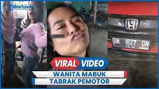 Viral Wanita Mabuk Kendarai Mobil Tabrak Pemotor