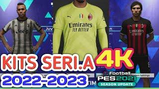 PES 2021 SERIE A  4K Kits AC Milan & Juventus Season 2023