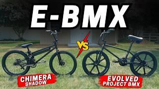 THE ULTIMATE E-BMX SHOWDOWN! // Chimera Shadow vs Evolved Project BMX