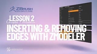 Inserting and Removing Edges Using ZModeler Brush | Lesson 2 | Chapter 7 | Zbrush 2021.5 Full Course