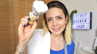 ‍️ASMR Relaxing GentleMen's Shave & Hair Cut Role Play  Shaving Cream, Brushing, Scissors